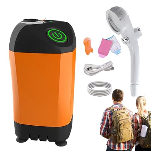 Rurunklee Portable Shower for Camping Camp Shower Pump Bag with Head