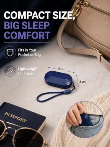 2Pairs Noise Cancelling Ear Plugs for Sleep, Soft Silicone 27dB Noise Reduction Earplugs for Sleeping, Lightweight & Washable, Snoring Blocking, Travel, Motorcycle, 2 Sizes Earplug with Ear Plug Case — view 5