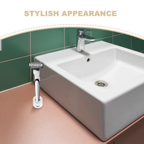 Aluminum Alloy Shaving Stand Silver Bathroom Countertop Holder — view 3