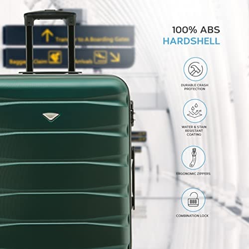 Flight Knight Lightweight 4 Wheel ABS Hard Case Medium Suitcase Approved for Over 100 Airlines Including easyJet, British Airways, Ryanair, Jet2, Emirates & Many More - Check-in Medium Size 25" — view 4