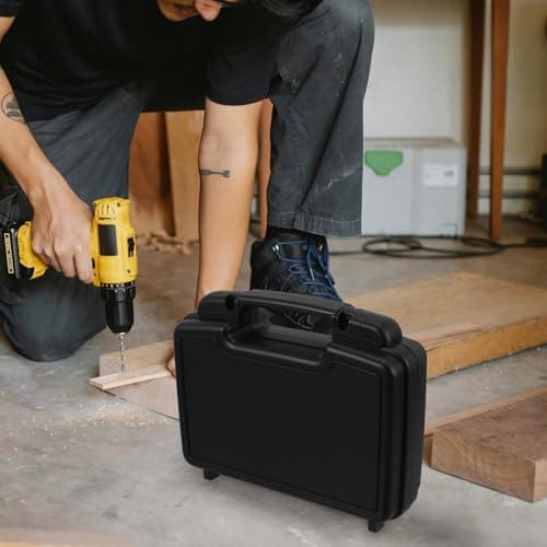 Miniature Tool Box, Empty Tool Storage Box, Black PP Plastic — view 2