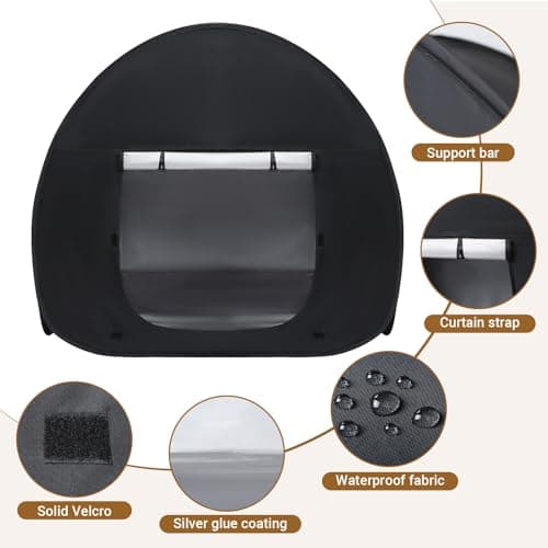 Takezuaa Sensory Tent Pop up Black Out Tents Calms Corner for Anxiety Children,Kids Pop up Tent Indoors to Play and Relax,Sensory Toys Helps With Autism,SPD,Anxiety & Improve Focus,110cm — view 3