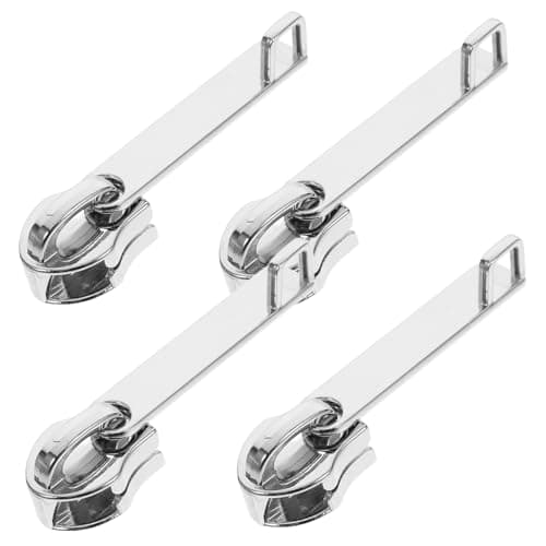 4pcs Detachable Luggage Zipper Pulls for Suitcases, Silver