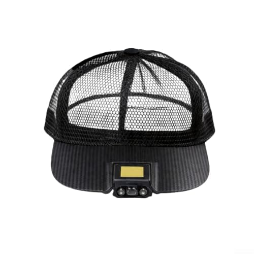 Dolvitrny Rechargeable Fishing Headlamp With Infrared Sensor, IPX4 Waterproof LED Cap Light, Adjustable Beam For Night Angling Camping Hiking Outdoor Activities(Black mesh cap) — view 2