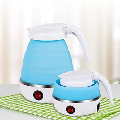 Collapsible Kettle Travel Kettle Collapsible Kettle Camping Kettle Mini Foldable Electric Kettle Suitable Portable for Home Travel and Camping (Blue) — view 5