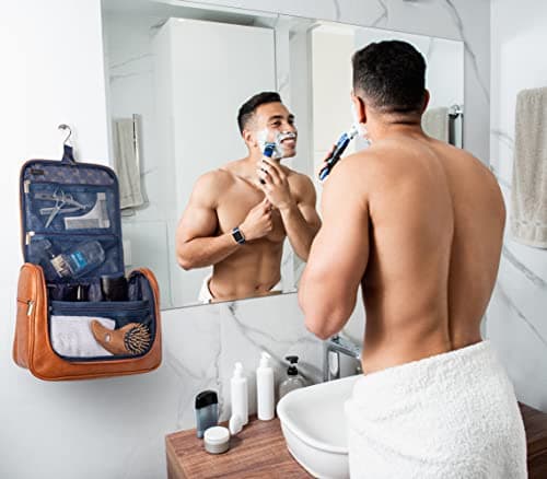 Hanging Toiletry Organiser | Large Wash Bag with Hook | Multiple Compartments | Cosmetic Organiser for Men & Women — view 4