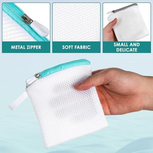 BESPORTBLE 8pcs Mini Mesh Laundry Bags for Delicates Thickened Polyester Wash Bags for Washing Machine Multi-color Travel and Home Organizer Protect Bras Underwear Clothes — view 3
