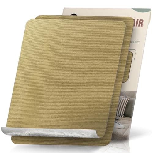 OAZ 2 Pieces 23x28 cm Canvas Repair Patches Fabric Patch Self-Adhesive Canvas Repair Tape Waterproof Outdoor Gear Repair Patch Kit for Boat Cover Tent Awning Sun Shade Sofa Lounge Chair Khaki