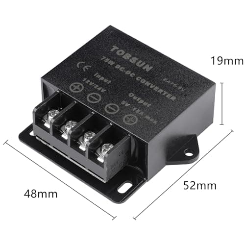HOMELYLIFE DC 12V 24V to DC 5V 15A 75W Step Down Buck Converter Voltage Regulator Reducer Power Converter Mini Module Transformer — view 5