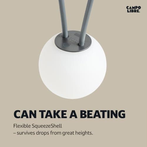 Campo Libre.® Leni Camping Lamp – LED Outdoor Light with Flexible Handle, Dimmable Camping Light, Table Lantern, IPX4 Waterresistance, 200h Runtime, SqueezeShell, USB-C Charging, Sphere, Moss — view 5