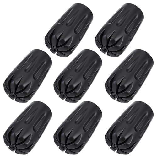 8 Pack Heavy Duty Walking Stick Tips Trekking Pole Accessories Hiking Sticks Canes Reinforced Rubber Ferrules for Trekking Poles Cane Tips Sticks Tip Protectors Cover Fit Non Slip Replacement Caps
