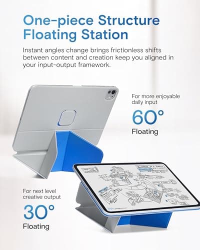 MOFT Dynamic Folio Case for iPad Mini 7 (A17 Pro 2024)/Mini 6 2021, 8.3 Inch,Silm Magnetic Stand Case with 20+ Viewing Angles, Auto Wake/Sleep, Ultra Thin, Cement x Sapphire — view 4