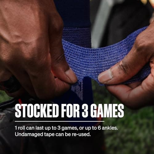 SPORTTAPE Football Sock Tape - 2 Rolls, 5cm x 4.5m, Navy - Self-Adhesive — view 3