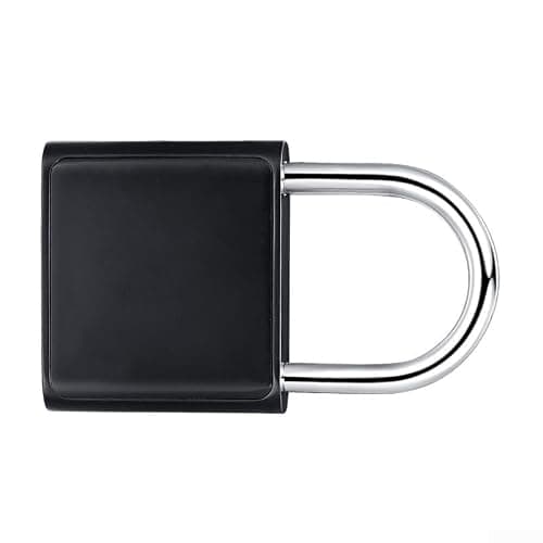 Fingerprint Padlock, Rechargeable for battery Waterproof Keyless to Use Outdoor Indoor Security Lock Portable Biometric for access Quick for unlock(30 Black) — view 4