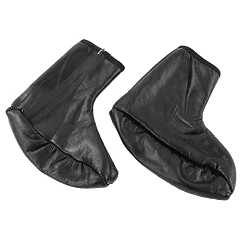 Hapivida Leather Zipper Socks, Unisex Waterproof Muslim Socks Islamic Thermal Prayer Winter Socks, Khuffy Leather Black Socks for Men and Women 35-40 — view 4