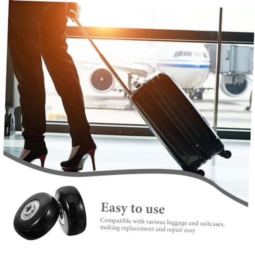 Luggage Wheel Replacement Kit 2pcs Metal Rubber Swivel Wheels — view 6