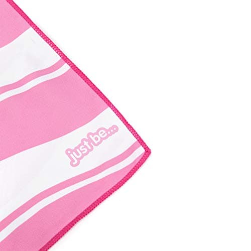 just be... Microfibre Beach Towel Gym Towel - Lightweight Compact Swimming Quick Dry Towel Anti-Sand - Beach Towels for Adults and Kids - Pink XX Large 200x90cm — view 3