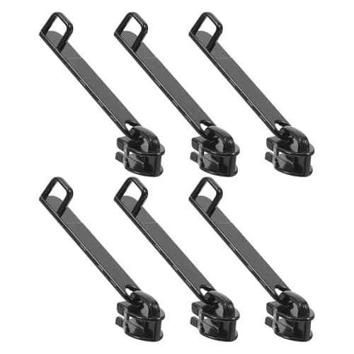 Mobestech Zipper Pull Replacement Kit 6 Pack 8# for Luggage and Backpacks Black Zinc Alloy Smooth Gliding Easy Replacement Repair Accessory