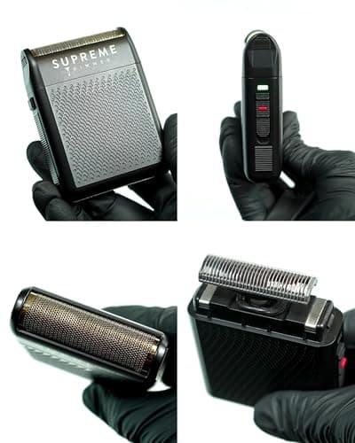 Supreme Trimmer Solo STF101 Men's Single Foil Shaver (150 Minutes Runtime) Wireless Powerful USB C Mini Size Travel Shaver for Hairdressers and Home (Black) — view 5