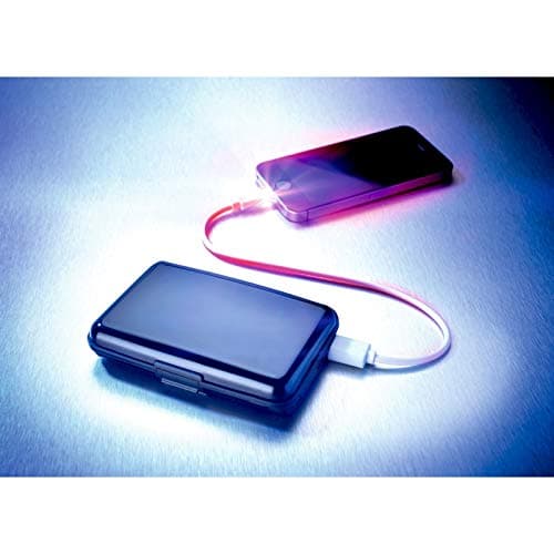 Burwells RFID Aluminium Wallet Credit Card Holder with 2000mAh Power Bank USB Charger Anti Fraud ID Identity Theft Contactless Credit Debit Bank Card Protection Protector — view 6