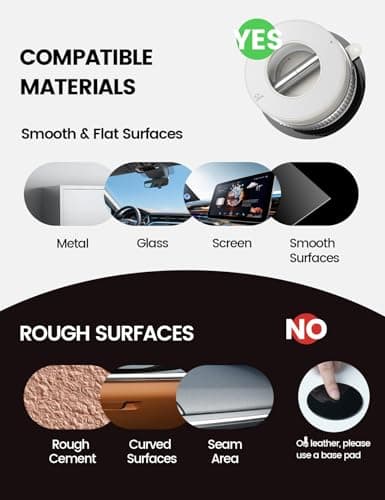 Lamicall Vacuum Magnetic Car Phone Holder, 2025 Upgraded Suction Cup Car Mount for Magsafe, 360° Rotatable for iPhone 17 16 15 13 12 Pro/Max/Plus/Air/Mini on Mirror, Smooth Surface, Windscreen - White — view 6