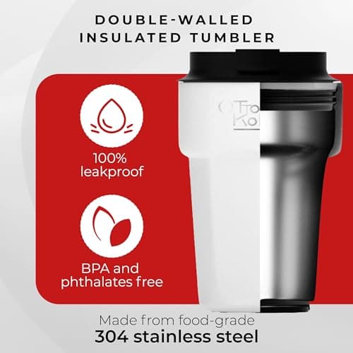 OTTO KONING Travel Mug 350ml (12oz) - Leakproof Insulated Coffee Cup — view 5