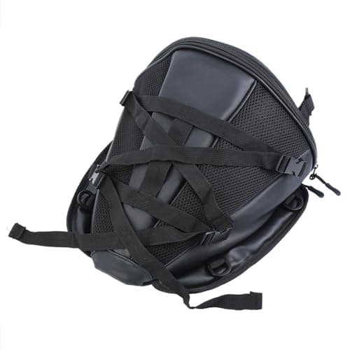 H-YEEU Motorcycle Rear Seat Bag Waterproof Pannier Rack Bag Tank Bag PU Leather Motorcycle Luggage Tail — view 5