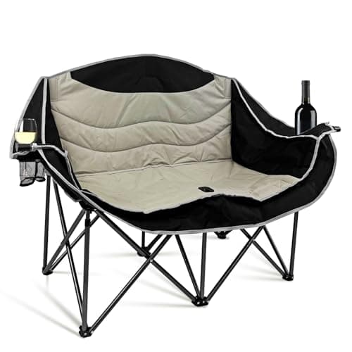 Jacgood Oversized Double Camping Chair, 55.2" Padded Loveseat 660 lbs