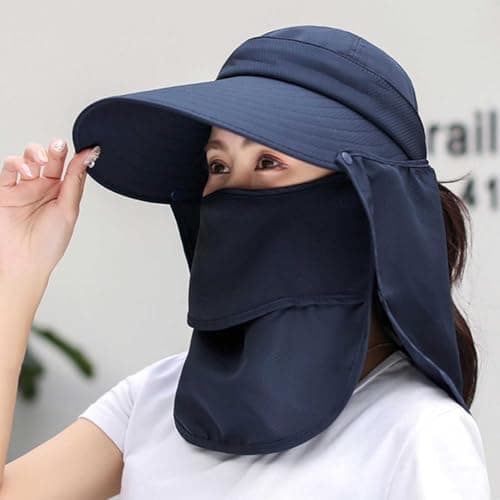 Sun Hat for Women with Wide Brim SPF 50+ Adjustable Ideal for Beach Travel Hiking Cycling Outdoor 2026, navy, One Size — view 2