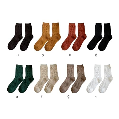KIXZSAZ 2PCS Thermal Socks Thickened Solid Retro Wool Sock Coldproof Durable Stockings Footwear Winter Travel Birthday, Khaki — view 4