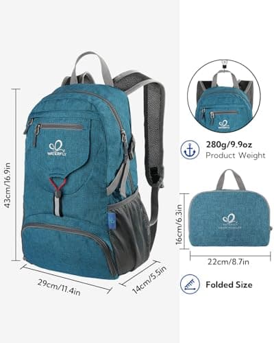 Waterfly Ultra Lightweight Foldable Backpack: 20L Packable Rucksack — view 2