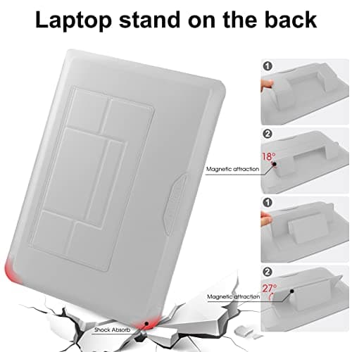 HoYiXi 15'' 16'' Laptop Sleeve Case Leather Bag for MacBook Pro 16 2021 & 2019/ASUS Vivobook 15/HUAWEI MateBook D15/HP 15.6" PC/MacBook Pro 15/Surface Laptop 3/Dell 15/ IdeaPad, Silver — view 3