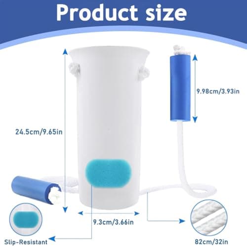Sock Aids for Putting Socks On and Off Socks Helper with Adjustable Cords Compression Sock Helper Aide Tool with Soft Foam Round Handles for Elderly Disabled Pregnant Helper Aide Tool — view 2