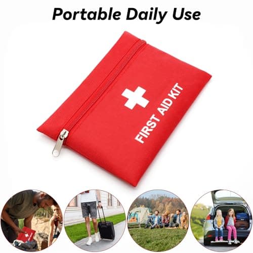 Hodeacc 6 Pack Empty First Aid Bag Mini Medical Kit Pouch Travel Essentials 7.87x5.51 inches Medicine Storage Bag for Car, Home, Camping, Hiking, Office, Outdoors (Bag Only) — view 3