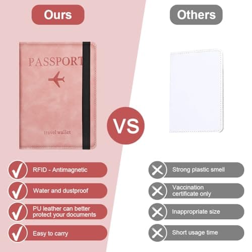 APXEL Passport Cover and Suitcase Tag Set, PU Leather Passport Covers — view 6