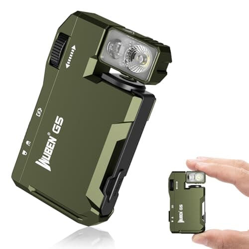 WUBEN G5 LED Torch Rechargeable, Mini EDC Powerful Small Flashlight, Green