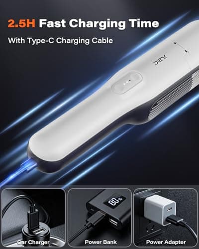 A2C Handheld Vacuum Cleaner Cordless, 19000Pa Powerful Suction Car Hoover with 7500mAh Battery, 30 Mins Long Runtime, Lightweight Portable Vacuum for Car Interior, Pet Hair, Sofa, Office & Home Clean — view 4