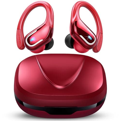 Ltinist Wireless Earbuds Sport, Bluetooth 5.3 Headphones, Wireless Earphones 60H Playtime and HiFi Stereo Sound with Mic, IP7, Dual LED Display in Ear EarHooks, USB-C, Headsets for Sport, Running