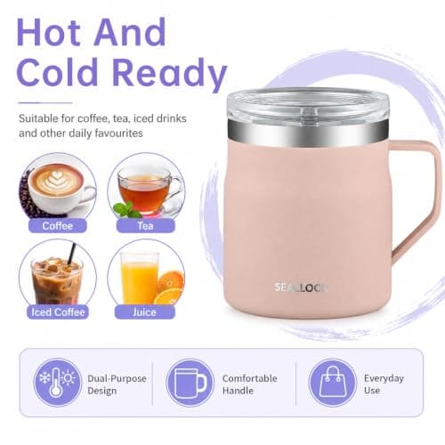 Insulated Coffee Mug & Stainless Steel Tumbler -Travel Mug with Lid — view 6