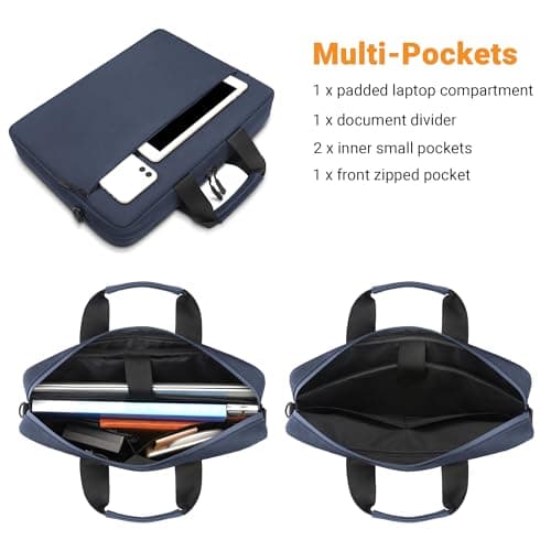 TECOOL 14 Inch Laptop Bag, Waterproof Laptop Case Sleeve Messenger Bag — view 4