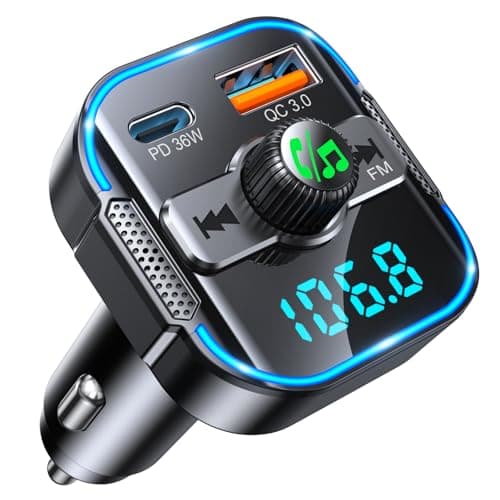 Glangeh 2026 Upgraded Bluetooth 5.3 Car Adapter【PD 36W+QC3.0 18W】