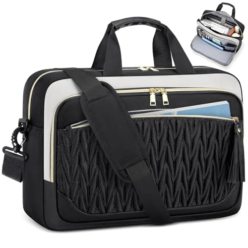RAINSMORE 17.3 Inch Laptop Bag for Women Work Bag Large Briefcase