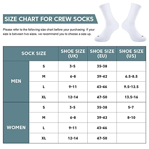 coskefy Sports Socks Thick Cushion Walking Thermal Crew Athletic Socks for Outdoor Work Hiking Trainer (6 Pairs) — view 5