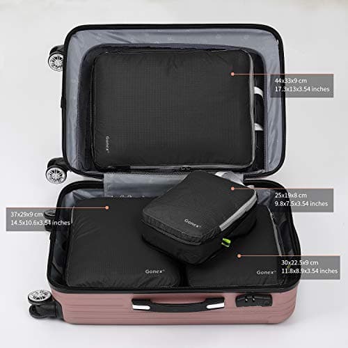 Gonex Compression Packing Cubes, 4-Piece Expandable Travel Organisers — view 2