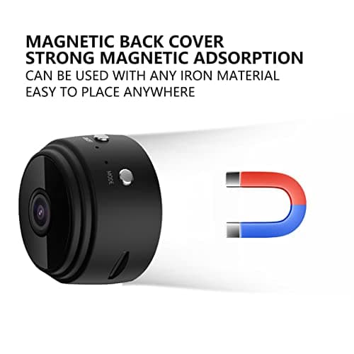 A9 Home Mini Camera,Wireless Security Camera with Magnetic Back Cover, Home Security Wireless Camera Support Wireless Connectivity (Black) — view 4