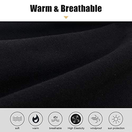 HEGCOIIE 2 Pack Winter Neck Warmer Gaiter,Soft Fleece Windproof Face Scarf Bandana Cold Weather Face Covering Snood for Men & Women Outdoor Sports Skiing Cycling — view 3