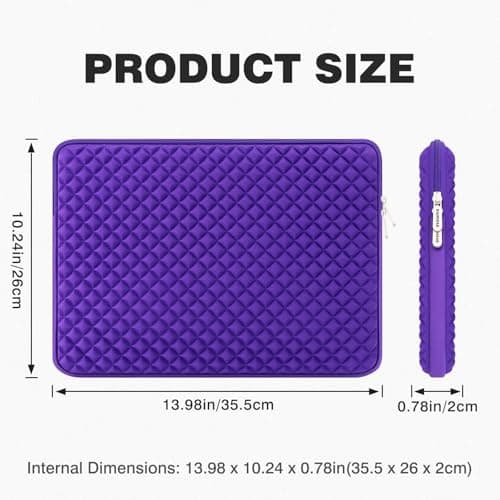 RAINYEAR Laptop Sleeve for 14" Notebook Computer Chromebook Protective Case — view 5