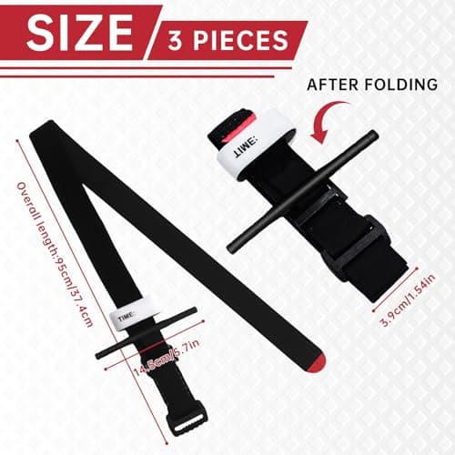 3 Pack Tourniquet,Hemostatic Bandage Outdoor Emergency Tourniquets,Portable Tourniquet Tactical Emergency Strap,Emergency Tourniquet for Camping Hiking Mountaineering Outdoor Sports — view 2