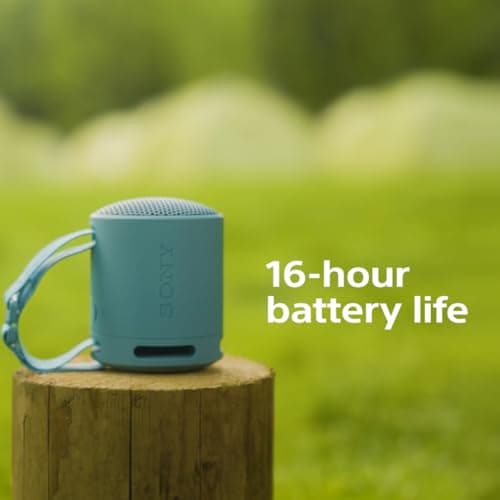 Sony SRS-XB100 - Wireless Bluetooth, Portable, Lightweight, Compact, Outdoor, Travel Speaker, Durable IP67 Waterproof & Dustproof, 16 HR Battery, Strap, Hands-Free Calling, New Model, Black — view 3