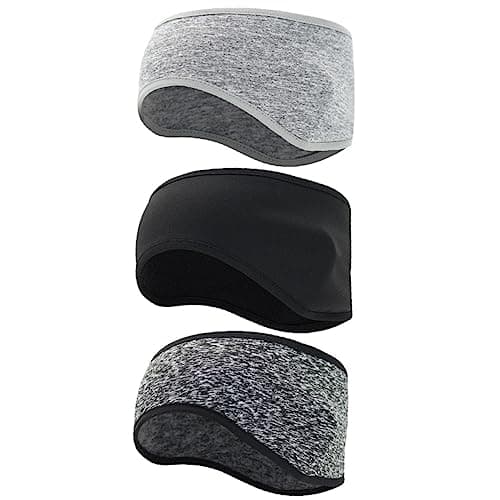 BELLIFFY 3pcs Winter Ear Muffs Headbands with Warmer Cover and Protective Fleece for Outdoor Exercise, Polyester Warmth Retention Headbands, Reusable Comfortable Winter Travel Accessories